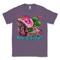 Lavender cowgirl vibes with boots and gun Classic Tee - AdoDesignShop