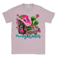Lilac cowgirl vibes with boots and gun Classic Tee - AdoDesignShop