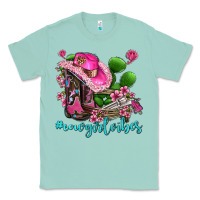 Seafoam cowgirl vibes with boots and gun Classic Tee - AdoDesignShop