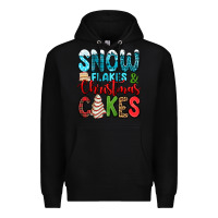 Black snow flakes and Christmas cakes Premium Hoodie - Jasminsmagicworld