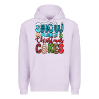 Lilac snow flakes and Christmas cakes Premium Hoodie - Jasminsmagicworld