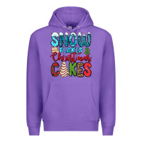 Purple snow flakes and Christmas cakes Premium Hoodie - Jasminsmagicworld