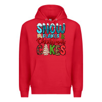 Red snow flakes and Christmas cakes Premium Hoodie - Jasminsmagicworld