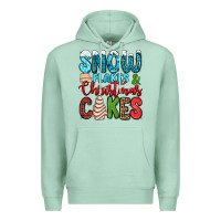Seafoam snow flakes and Christmas cakes Premium Hoodie - Jasminsmagicworld