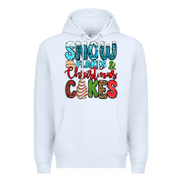 White snow flakes and Christmas cakes Premium Hoodie - Jasminsmagicworld
