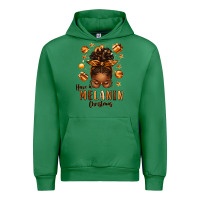 Emerald have a melanin christmas afro messy bun Urban Hoodie - texasbilliewilder