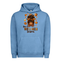 Pigment Pebble Blue have a melanin christmas afro messy bun Urban Hoodie - texasbilliewilder