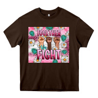Chocolate Brown Breast Cancer Together Fight Heavy Core Tee - Artiststas