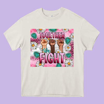 Breast Cancer Together Fight Heavy Core Tee Designed By Artiststas