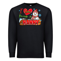 Black i love being a nanny Premium Sweatshirt - MaliasSmallBusiness