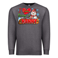 Charcoal Heather i love being a nanny Premium Sweatshirt - MaliasSmallBusiness