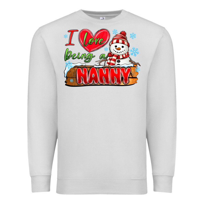 I Love Being A Nanny Premium Sweatshirt by MaliasSmallBusiness | Teevron