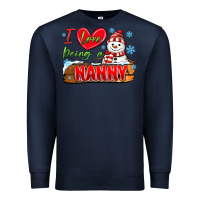 Navy i love being a nanny Premium Sweatshirt - MaliasSmallBusiness