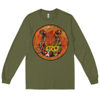 Army Green horseshoe circle Long Sleeve Tee - JahusDesignShop