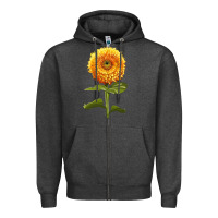 Charcoal Heather gummy bear sunflower Zipper Hoodie - LillyAllenDesigns
