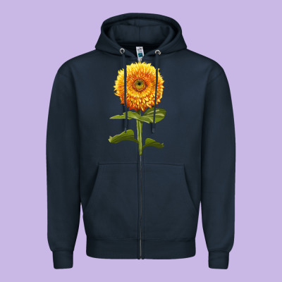 Gummy Bear Sunflower Zipper Hoodie Designed By Lillyallendesigns