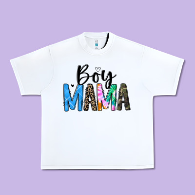 Boy Mama White Urban Heavy Tee Designed By Jahusdesignshop