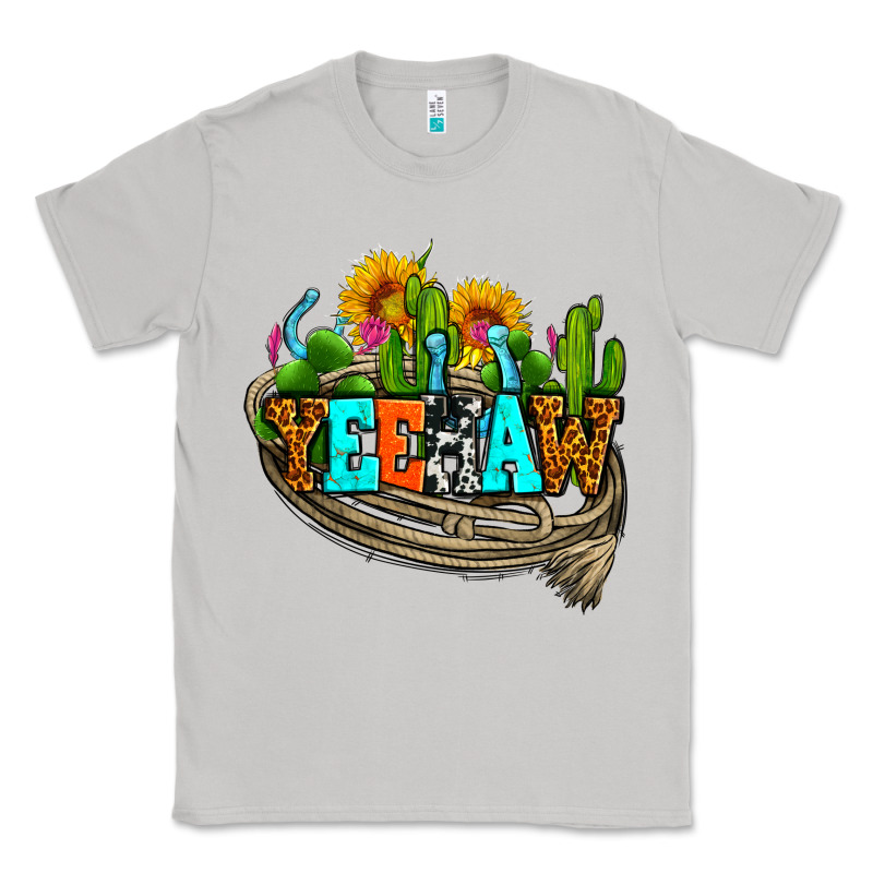Yeehaw And Cactus With Horseshoe Classic Tee by AdoDesignShop | Teevron