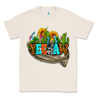 Natural yeehaw and cactus with horseshoe Classic Tee - AdoDesignShop