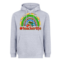 Heather Grey teacher life Heavyweight Hoodie - NancyCooperArtShop