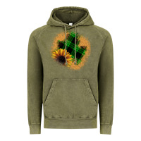 Vintage Olive sunflower christmas patch Vintage Hoodie - JahusDesignShop