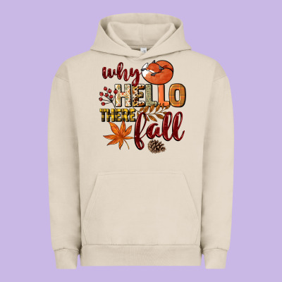 Why Hello There Fall Urban Hoodie Designed By Nancycooperartshop