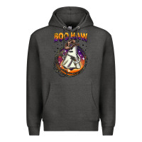 Charcoal Heather boo haw Premium Hoodie - BarkalooDesign