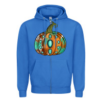 True Royal western cowhide turquoise pumpkin Zipper Hoodie - Jasminsmagicworld