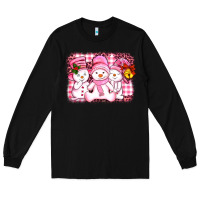 Black chillin pink   with my snowmies  ado Long Sleeve Tee - AdoDesignShop