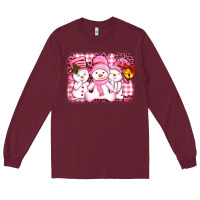 Burgundy chillin pink   with my snowmies  ado Long Sleeve Tee - AdoDesignShop