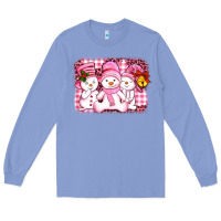 Colony Blue chillin pink   with my snowmies  ado Long Sleeve Tee - AdoDesignShop