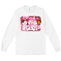 White chillin pink   with my snowmies  ado Long Sleeve Tee - AdoDesignShop