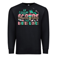 Black coffee scrubs and rubber gloves Premium Sweatshirt - MaliasSmallBusiness