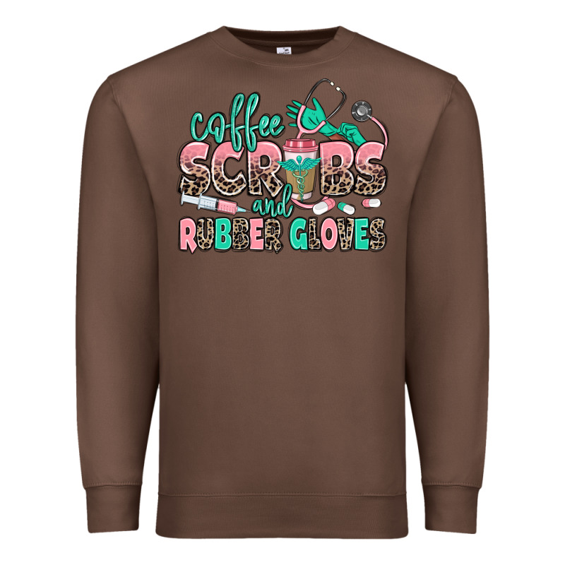 Coffee Scrubs And Rubber Gloves Premium Sweatshirt by MaliasSmallBusiness | Teevron