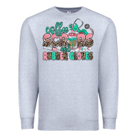 Heather Grey coffee scrubs and rubber gloves Premium Sweatshirt - MaliasSmallBusiness