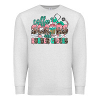 Oatmeal Heather coffee scrubs and rubber gloves Premium Sweatshirt - MaliasSmallBusiness