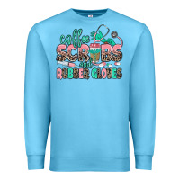 Ocean Blue coffee scrubs and rubber gloves Premium Sweatshirt - MaliasSmallBusiness