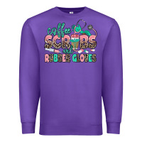 Purple coffee scrubs and rubber gloves Premium Sweatshirt - MaliasSmallBusiness