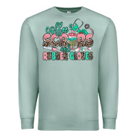 Seafoam coffee scrubs and rubber gloves Premium Sweatshirt - MaliasSmallBusiness