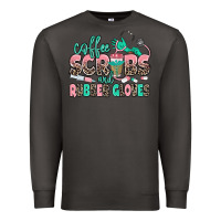 Smoke coffee scrubs and rubber gloves Premium Sweatshirt - MaliasSmallBusiness