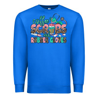 True Royal coffee scrubs and rubber gloves Premium Sweatshirt - MaliasSmallBusiness
