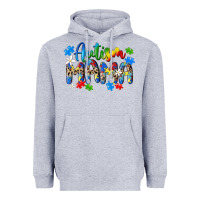Heather Grey autism mama Heavyweight Hoodie - MaliasSmallBusiness