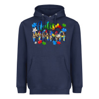 Navy autism mama Heavyweight Hoodie - MaliasSmallBusiness