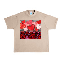 French Oak valentine's day red hearts red leopard Urban Heavy Tee - BarkalooDesign