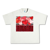 Pistachio valentine's day red hearts red leopard Urban Heavy Tee - BarkalooDesign