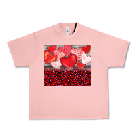 Salmon valentine's day red hearts red leopard Urban Heavy Tee - BarkalooDesign