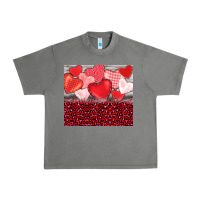 Tornado valentine's day red hearts red leopard Urban Heavy Tee - BarkalooDesign