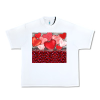 White valentine's day red hearts red leopard Urban Heavy Tee - BarkalooDesign