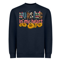 Navy nursing in my heart Heavyweight Sweatshirt - FaDigitalArtStudio