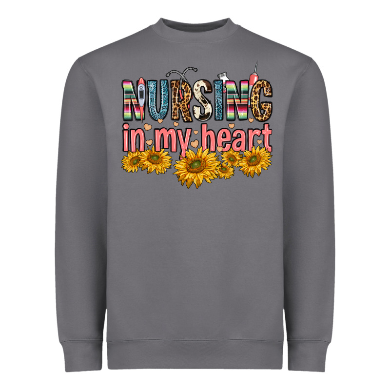 Nursing In My Heart Heavyweight Sweatshirt by FaDigitalArtStudio | Teevron